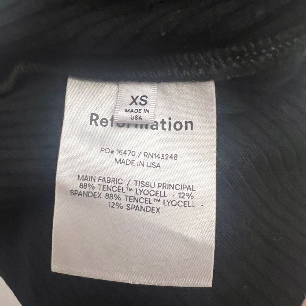 Reformation Ribbed Pants Black - Picture 5 of 6